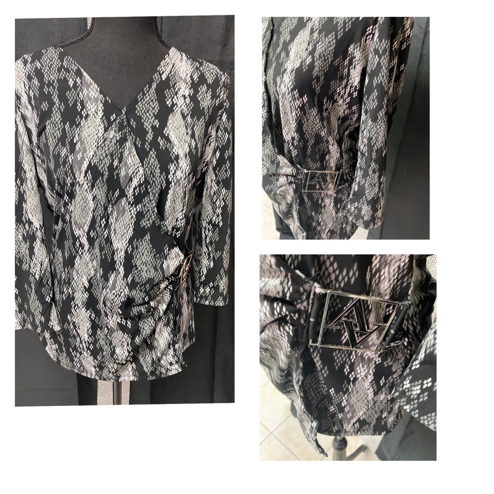 ADRIENNE VITTADINI BLACK LEOPARD PRINT SIZE S NWOT - Picture 2 of 10